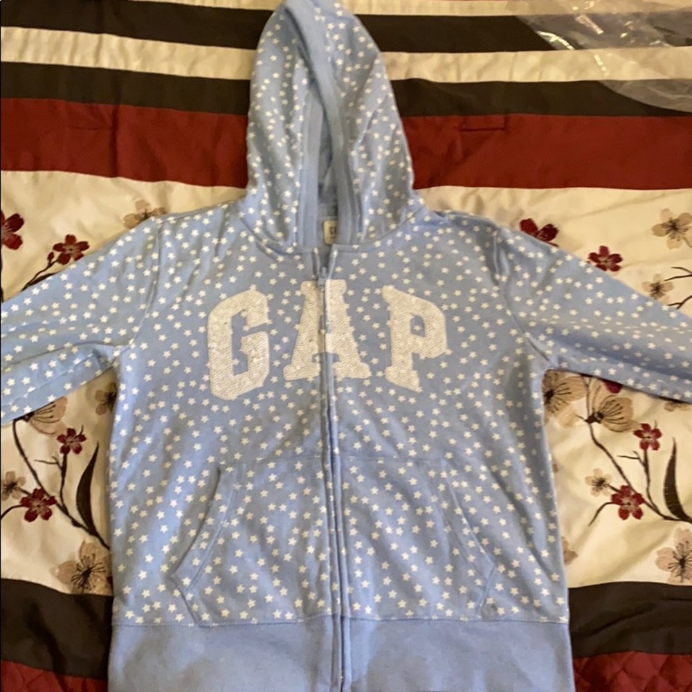 A baby blue sweater